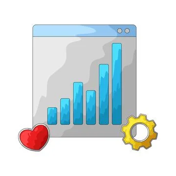 Bar Graph illustration Stock Illustration