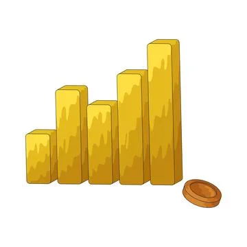Bar Graph illustration Stock Illustration