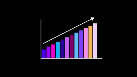 Bar graph infographic chart diagram suitable for business Video stock 296228562