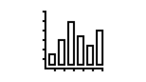 Bar graph line icon animation Stock Footage 224340944