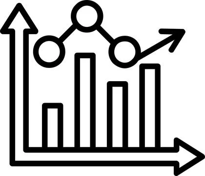 Bar Graph Line Icon Design Stock Illustration