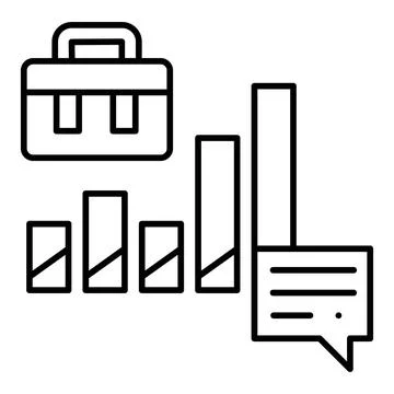Bar Graph Line Icon Stock Illustration