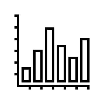 Bar graph line icon vector illustration イラスト素材