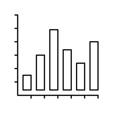 Bar graph line icon vector illustration イラスト素材