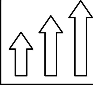 Bar graph line icons set. Graph, Line, Bar, Chart, Diagram, Report, Statistics Stock Illustration