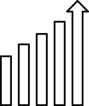 Bar graph line icons set. Graph, Line, Bar, Chart, Diagram, Report, Statistics Stock Illustration