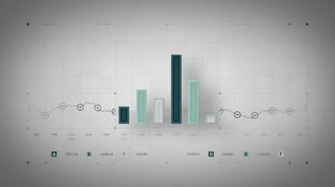 Bar Graph Loop Blue Lite Stock Footage 47458271