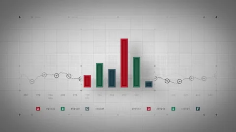 Bar Graph Loop Color Lite Stock Footage 47458523