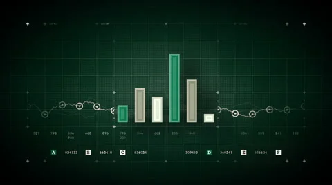 Bar Graph Loop Green Stock Footage 47458994