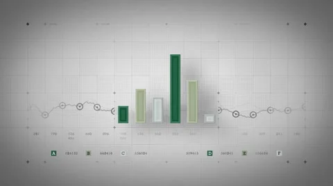 Bar Graph Loop Green Lite Stock Footage 47458873