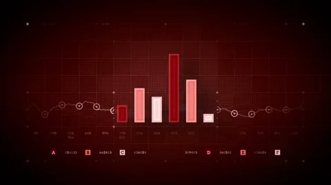 Bar Graph Loop Red Stock Footage 47459235