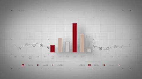 Bar Graph Loop Red Lite Stock Footage 47459106