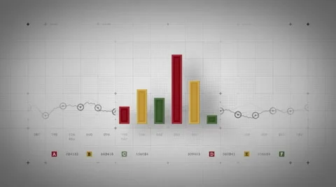 Bar Graph Loop Warm Lite Stock Footage 47459402