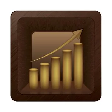 Bar Graph With Progress Stock Illustration