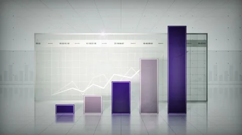 Bar Graph Purple Stock-Footage 43968393