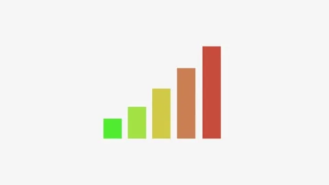Bar Graph rises, inflation, demand 4k animation Stock Footage 327082636
