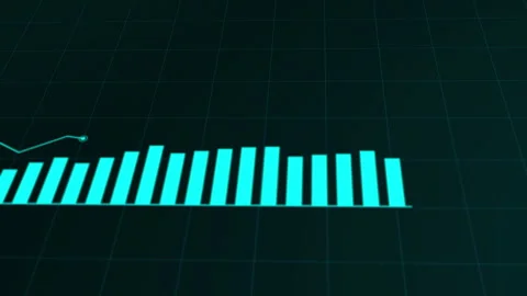 Bar Graph Showing a Decrease in Business Values. 库存影片 318942616