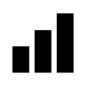 Bar graph silhouette icon. Statistical data. Vector. Stock Illustration