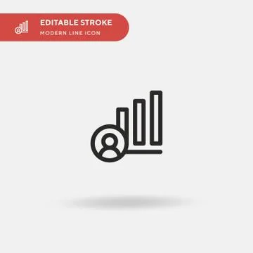 Bar Graph Simple vector icon. Illustration symbol design template for web mob Stock Illustration