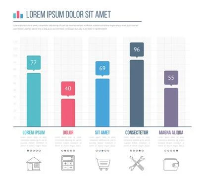 Bar Graph Template Stock Illustration