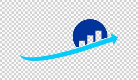 Bar graph with an upward trend line Stock Illustration