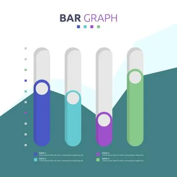 Bar Graphic Chart Statistic Data Infographic Template Stock Illustration