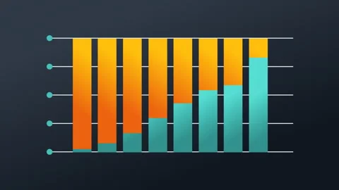 Bar graphs abstract analytics background statistics visualisation Video stock 275933456