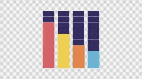 Bar graphs blocks animation Stock Footage 278256605