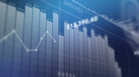 Bar graphs, charts and data. Video stock 64234222