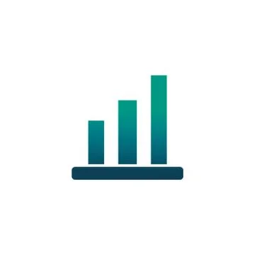 Bar graphs, gradient style icon Stock-Illustration