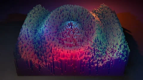 Bar graphs rising , falling , transforming. 3d animation render Stock Footage 159826796