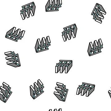 Bar grating metal vector seamless pattern Stock Illustration