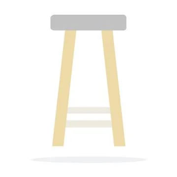 Bar high chair vector flat isolated Stock Illustration