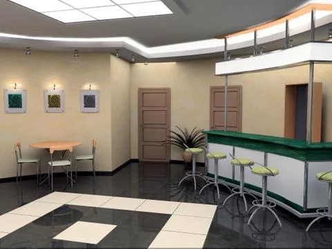 Bar in hotel Stock Illustration