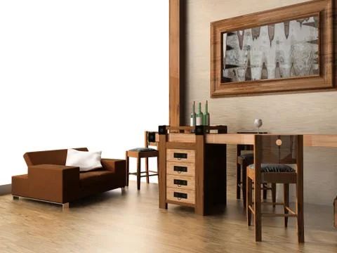 Bar in hotel Stock Illustration