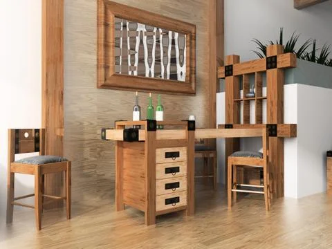 Bar in hotel Stock Illustration