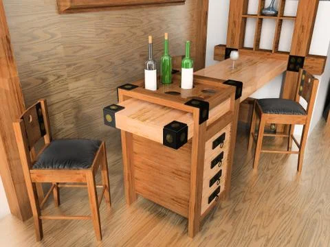 Bar in hotel Stock Illustration