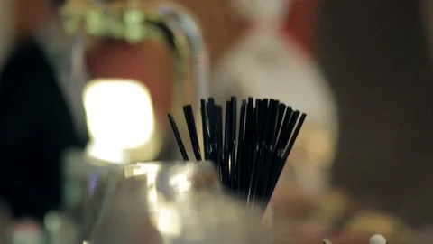 Bar in the hotel. No one. Stock Footage 88784367