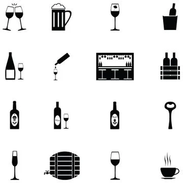 Bar icon set Stock Illustration