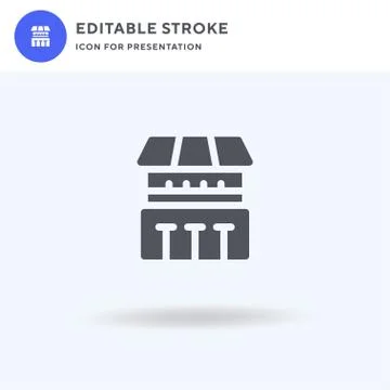 Bar icon vector, filled flat sign, solid pictogram isolated on white, logo il Illustrazione stock