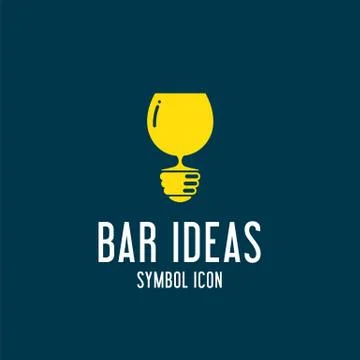 Bar Ideas Vector Concept Symbol Icon or Logo Template イラスト素材
