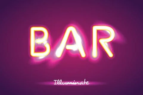 Bar illumination Stock Illustration