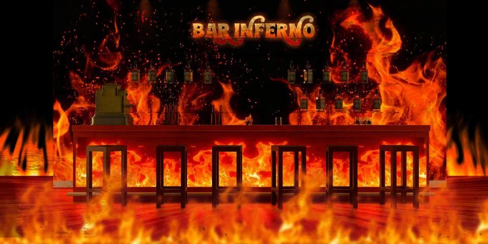 Bar inferno Stock Illustration