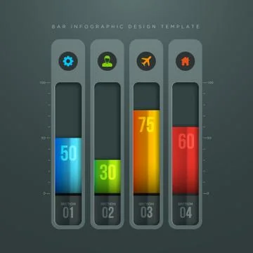 Bar infographic design Stock Illustration