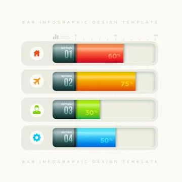 Bar infographic design Stock Illustration