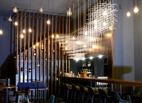Bar interior design Stock Photos