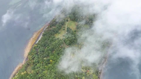 Bar Island in the clouds Stock Footage 253335584