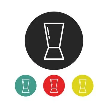 Bar jigger line icon, vector illustration Stock Illustration