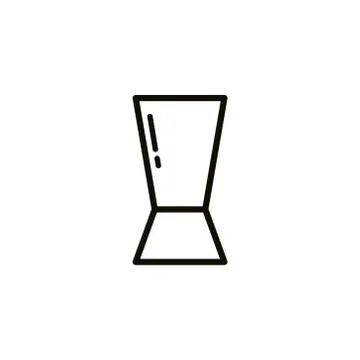 Bar jigger line icon, vector illustration Stock Illustration