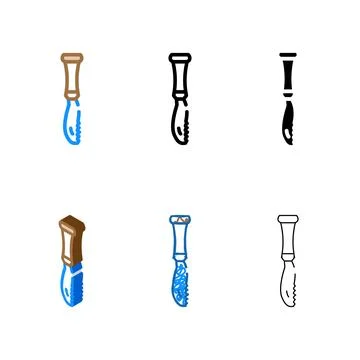 Bar knife bartender edition color icon vector Stock Illustration